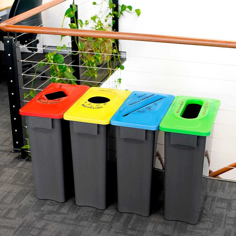 Multiple Sort Easy Recycling Bins - Custom Waste Separation Containers 40L  - 90L