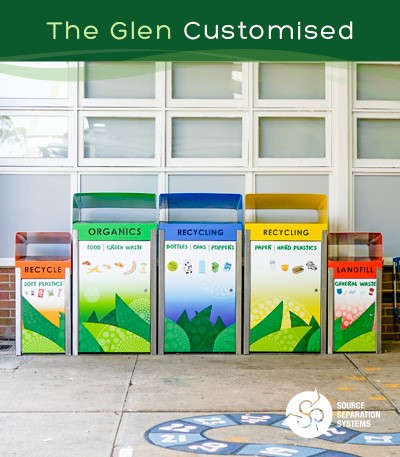 Custom Recycling Bins for school